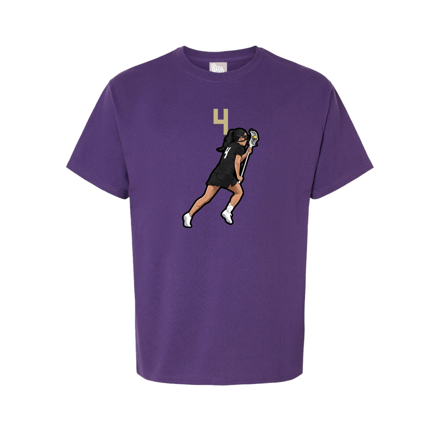 Youth Tee — Number Top in Purple