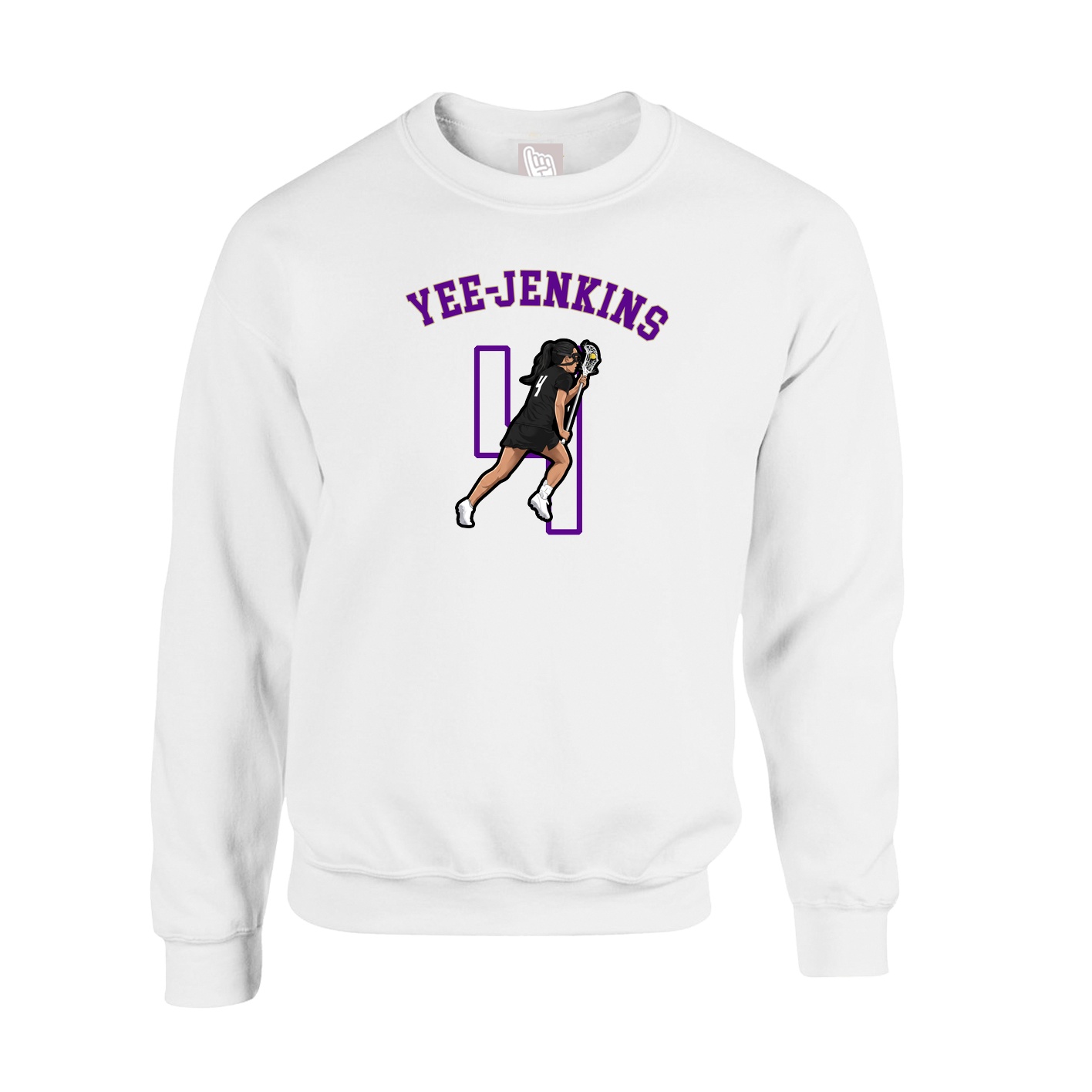 Fleece Crew — Shirsey Arch in White