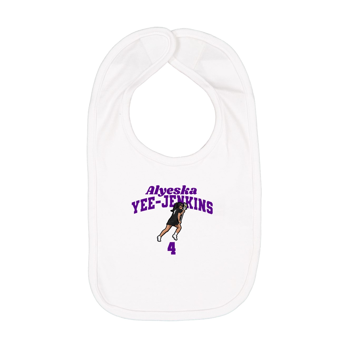 Infant Bib — Signature Arch in White