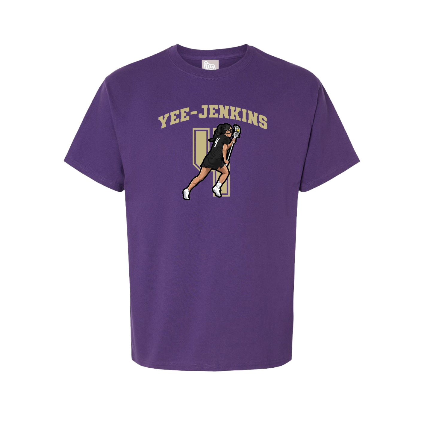 Youth Tee — Number in Purple