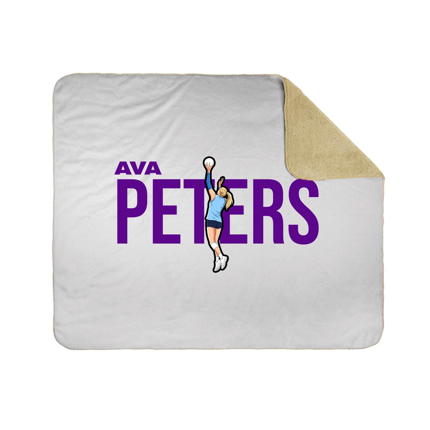 Throw Blanket — Player Name in White