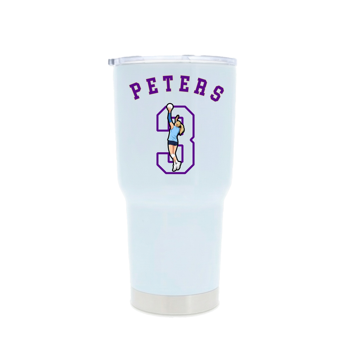 30oz Stainless Steel Tumbler — Shirsey Arch in White