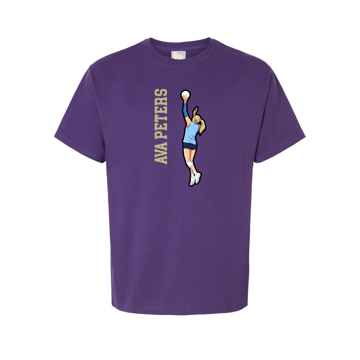 Tee — Name Vertical in Purple