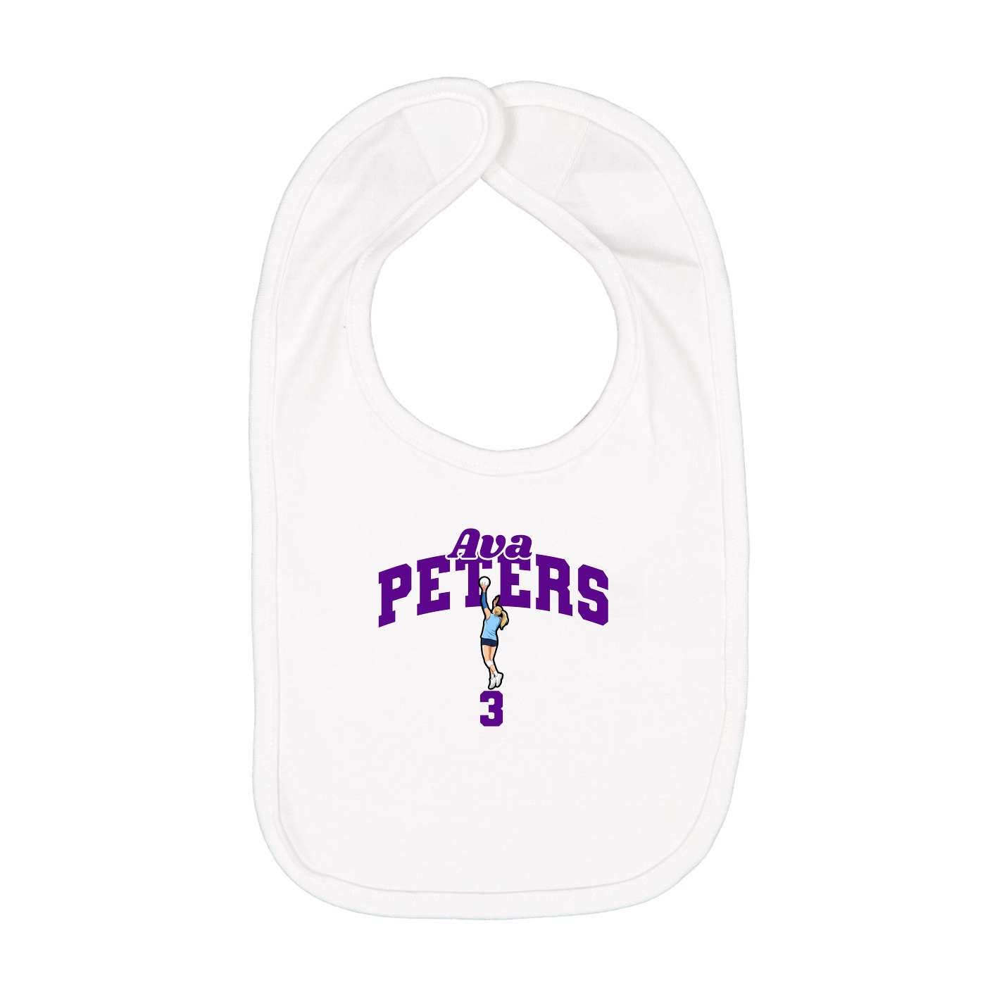 Infant Bib — Signature Arch in White