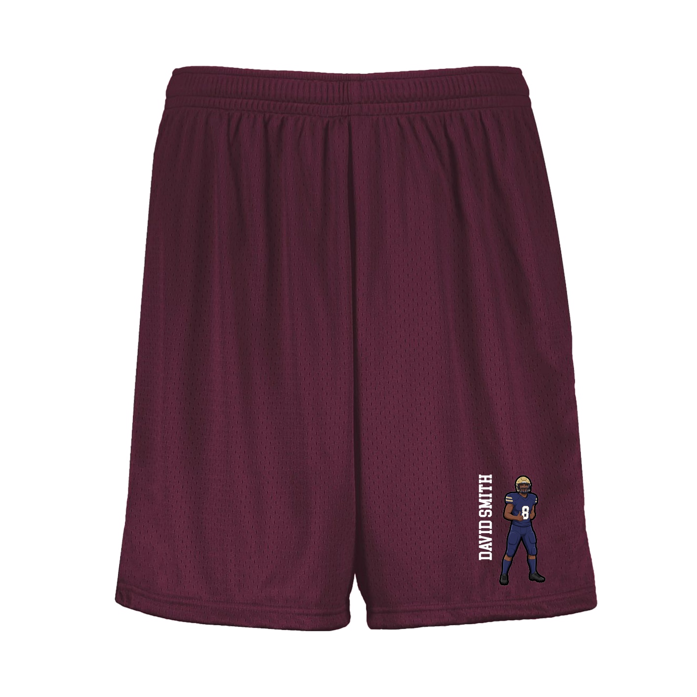 Shorts — Name Vertical in Maroon