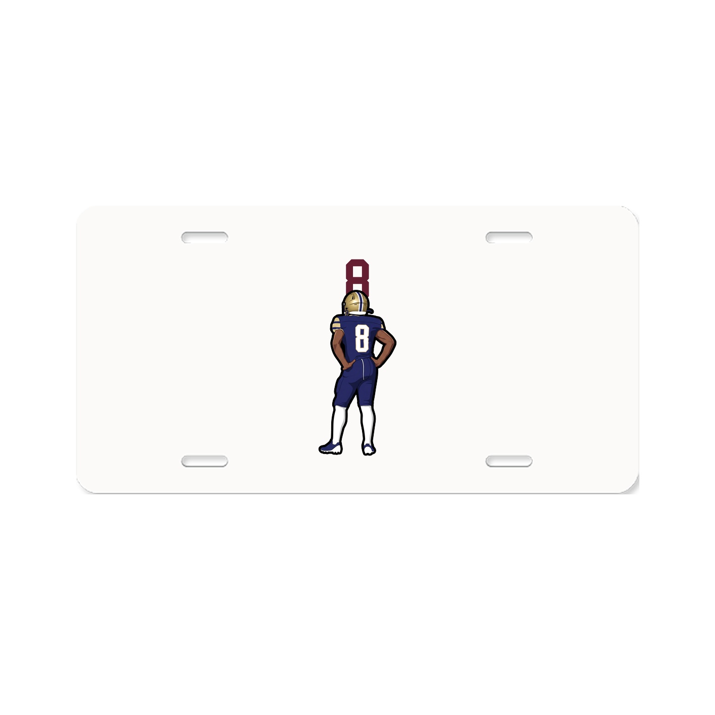 License Plate — Number Top in Classic