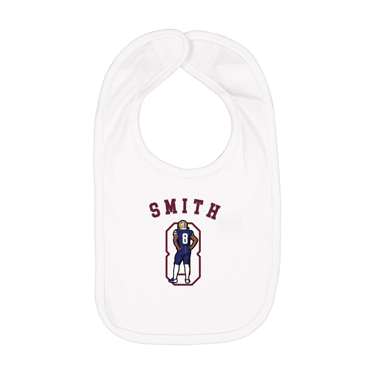 Infant Bib — Shirsey Arch in White