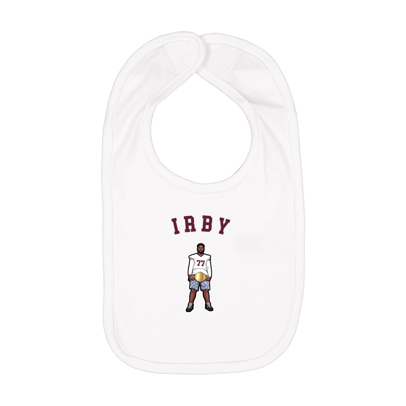 Infant Bib — Shirsey Arch in White