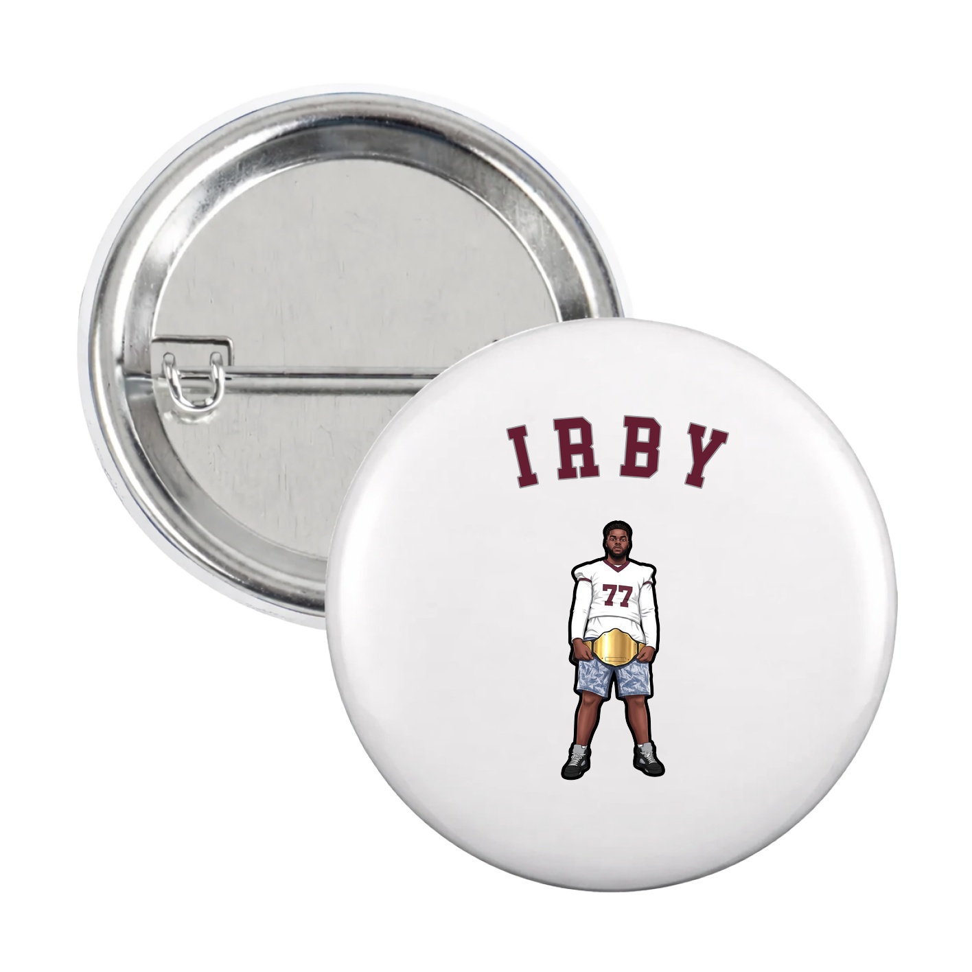 Game Day Button — Shirsey Arch in White