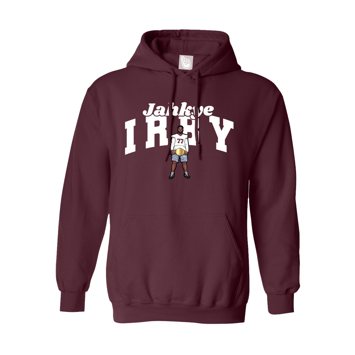 Youth Hoodie — Signature Arch in Maroon