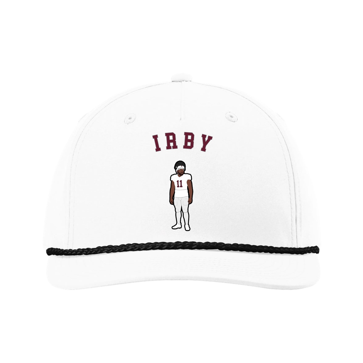 Five-Panel Classic Rope Cap — Shirsey Arch in White