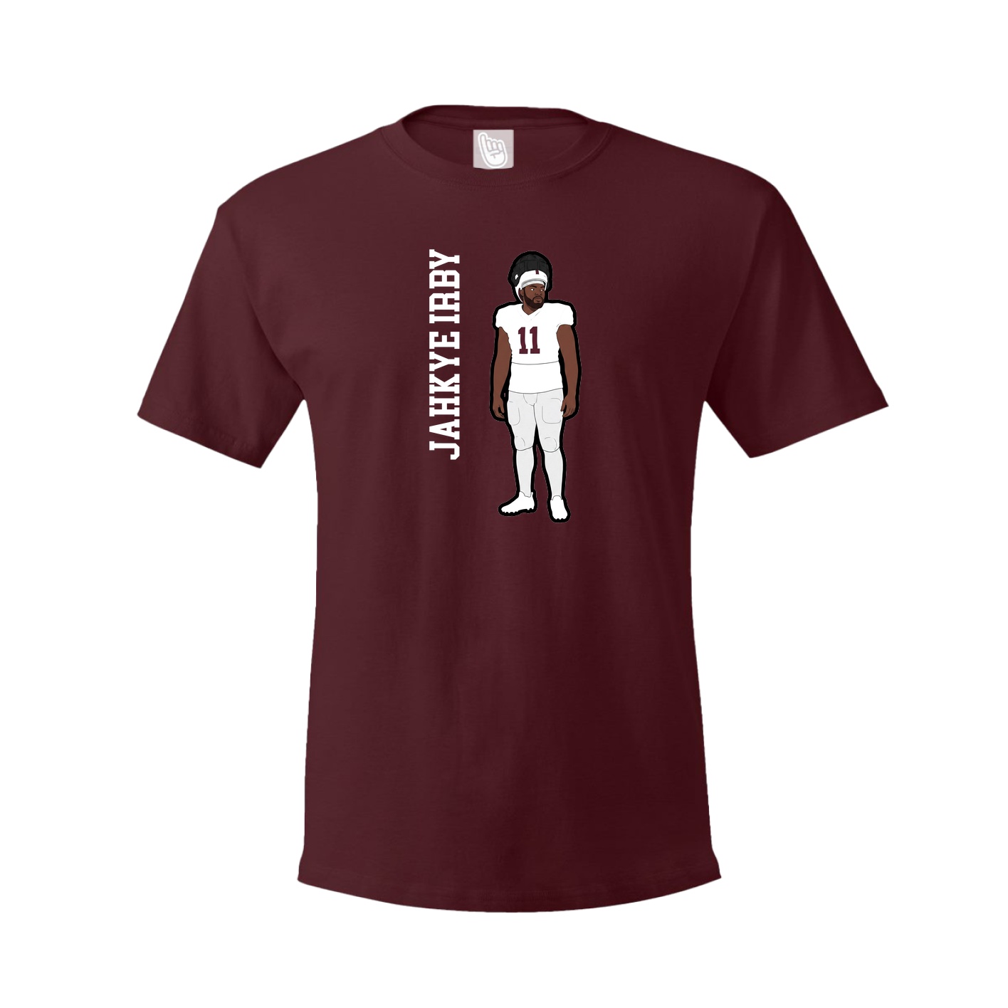 Tee — Name Vertical in Maroon