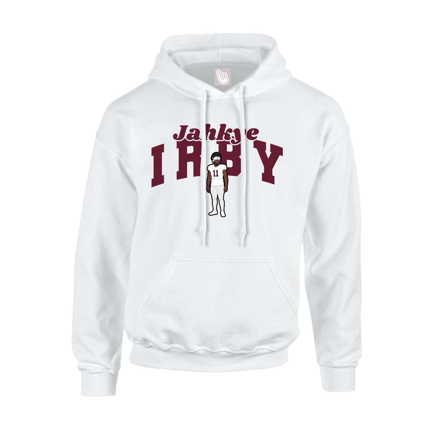Youth Hoodie — Signature Arch in White