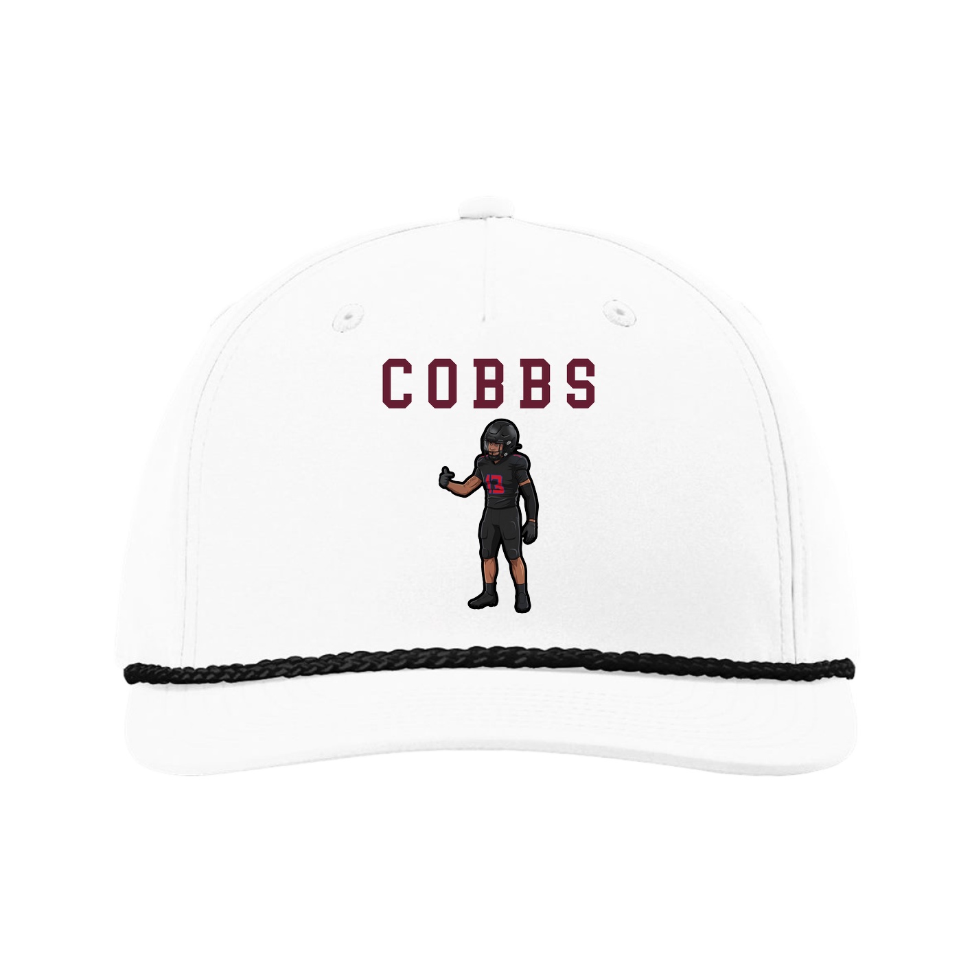 Five-Panel Classic Rope Cap — Shirsey in White