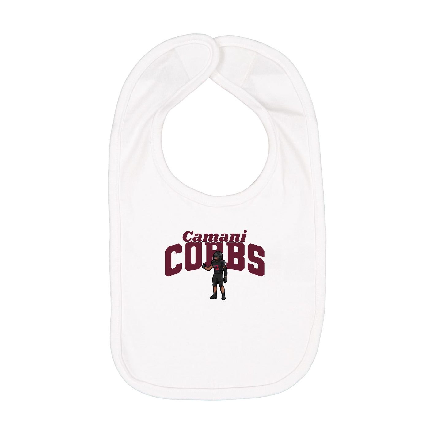 Infant Bib — Signature Arch in White