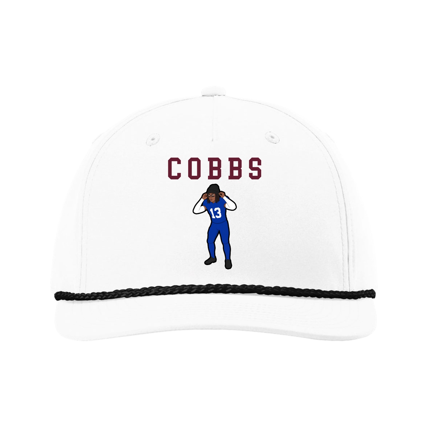 Five-Panel Classic Rope Cap — Shirsey in White