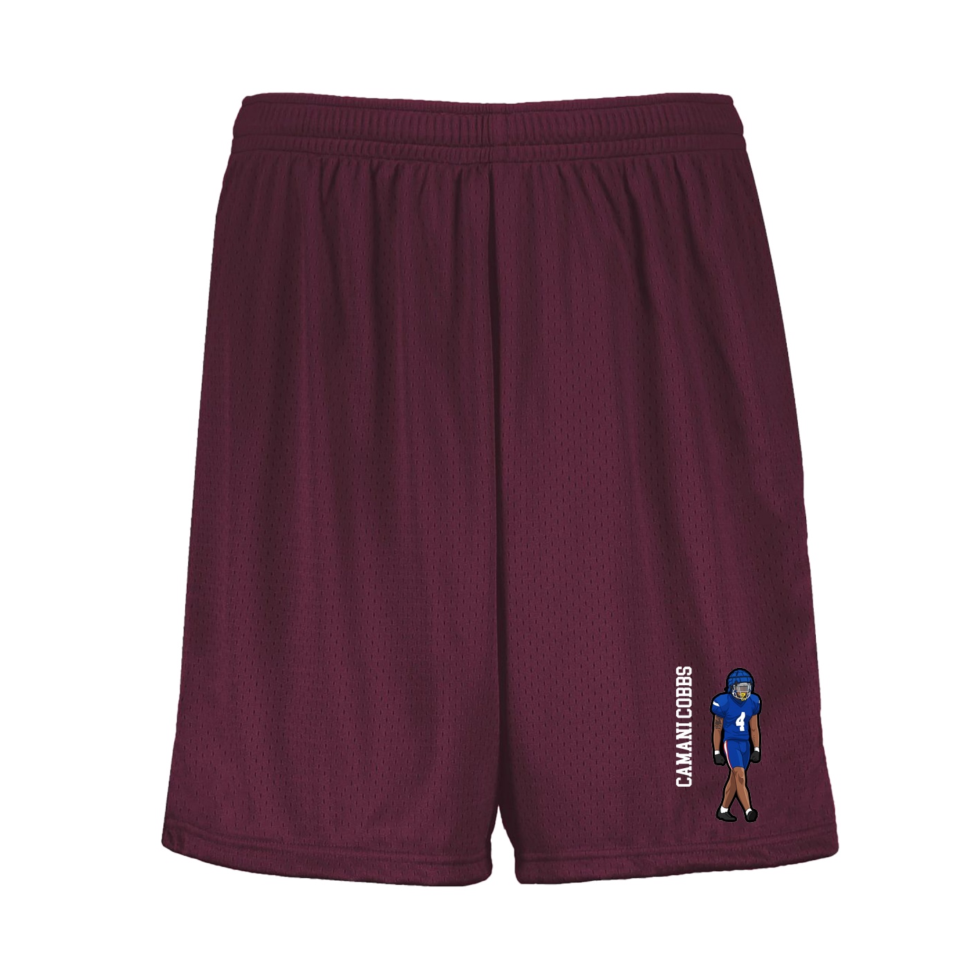 Shorts — Name Vertical in Maroon