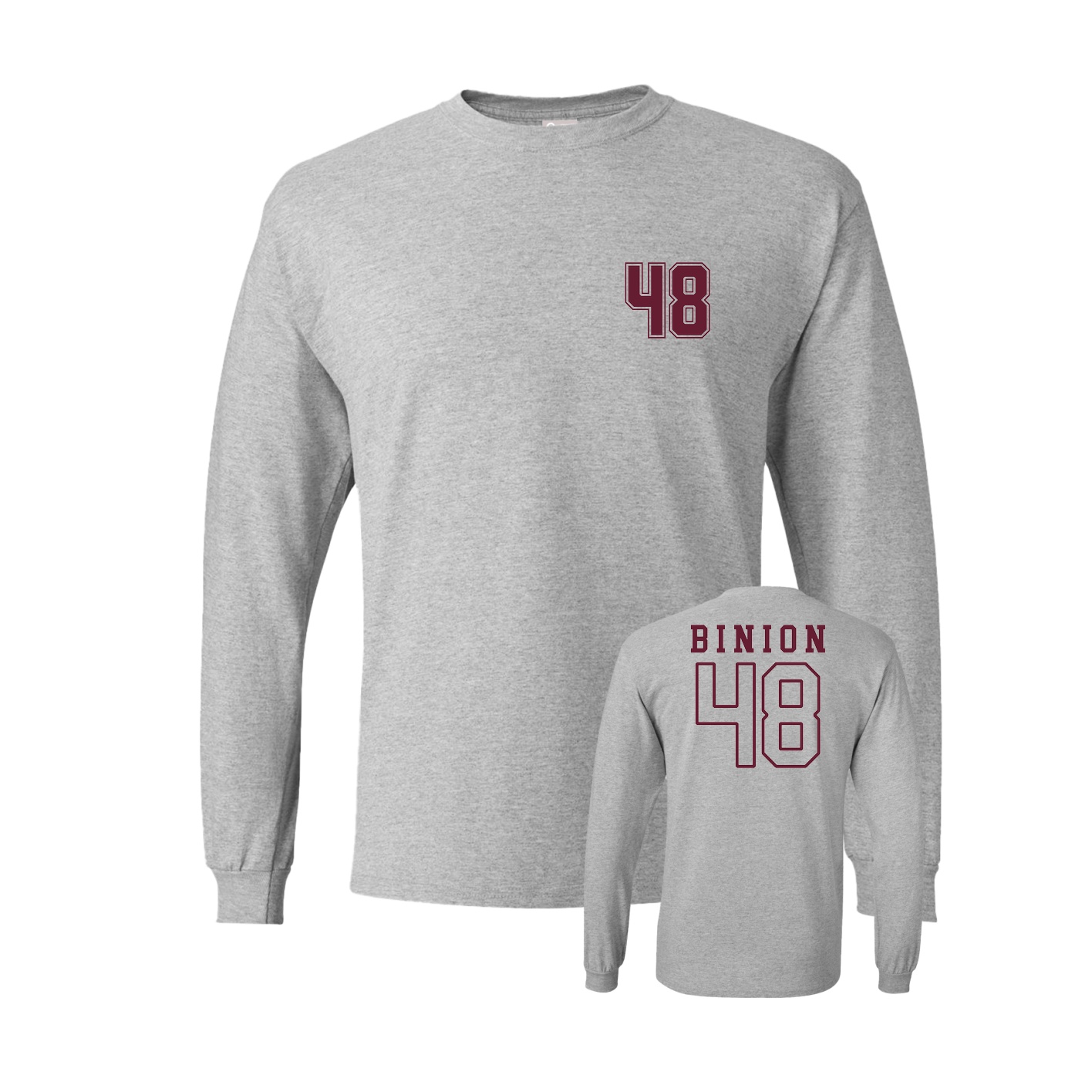 Long Sleeve Tee — Chest Back in Grey