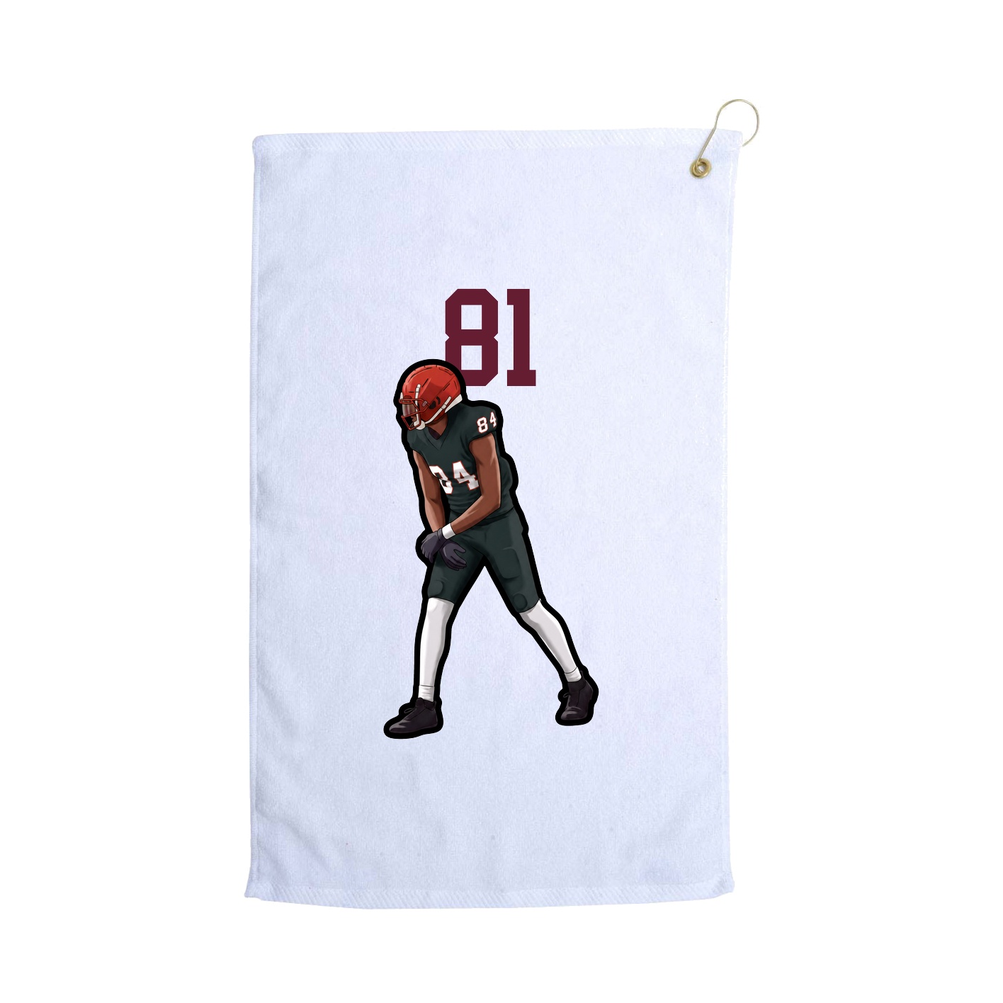 Golf Towel — Number Top in White