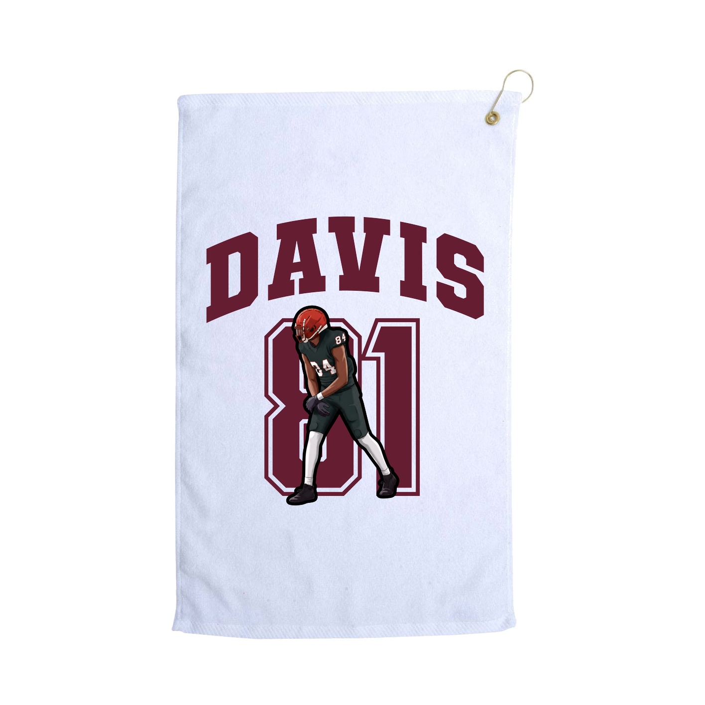 Golf Towel — Number in White