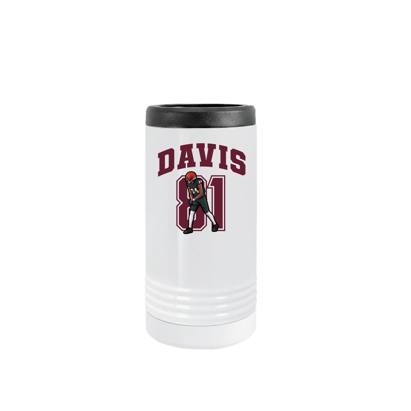 Slim Beverage Holder — Number in White