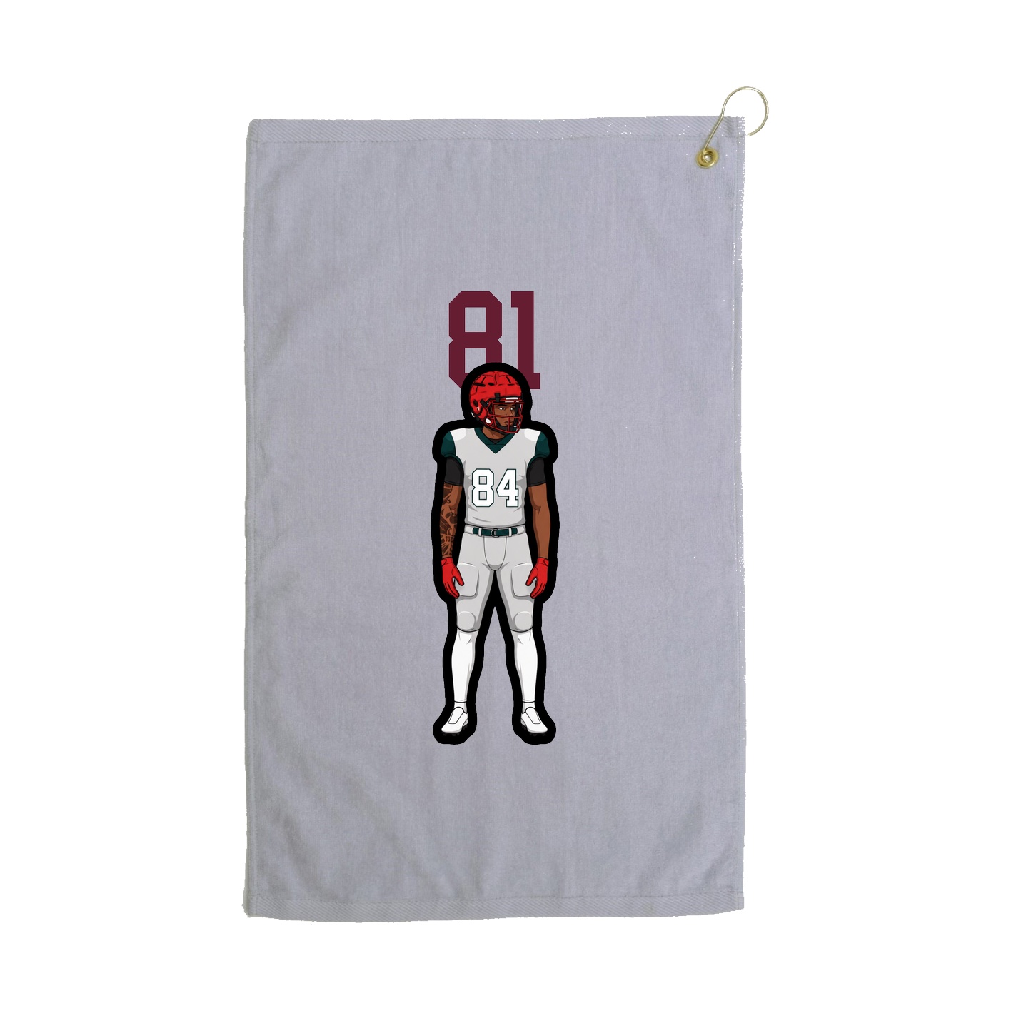 Golf Towel — Number Top in Grey