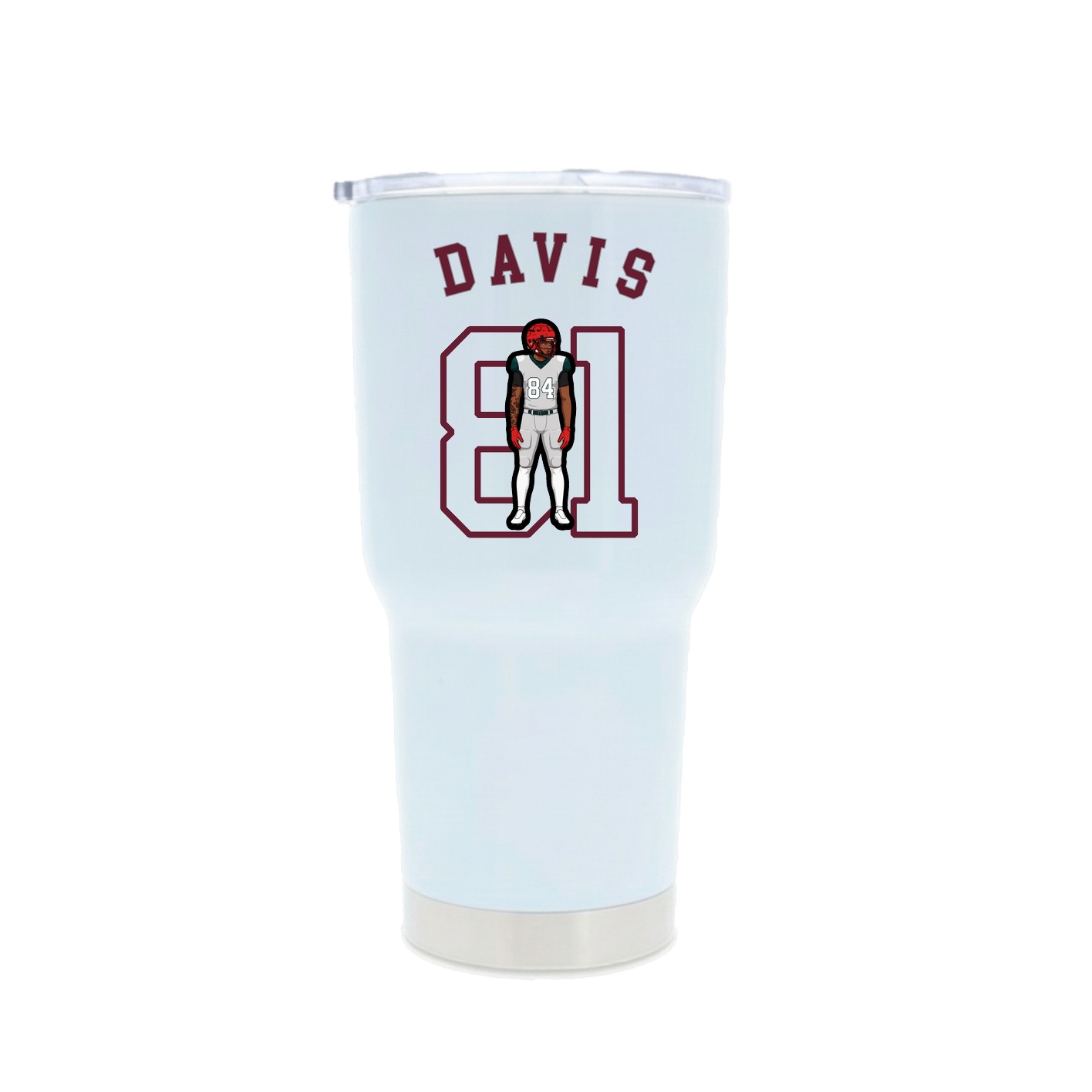 30oz Stainless Steel Tumbler — Shirsey Arch in White