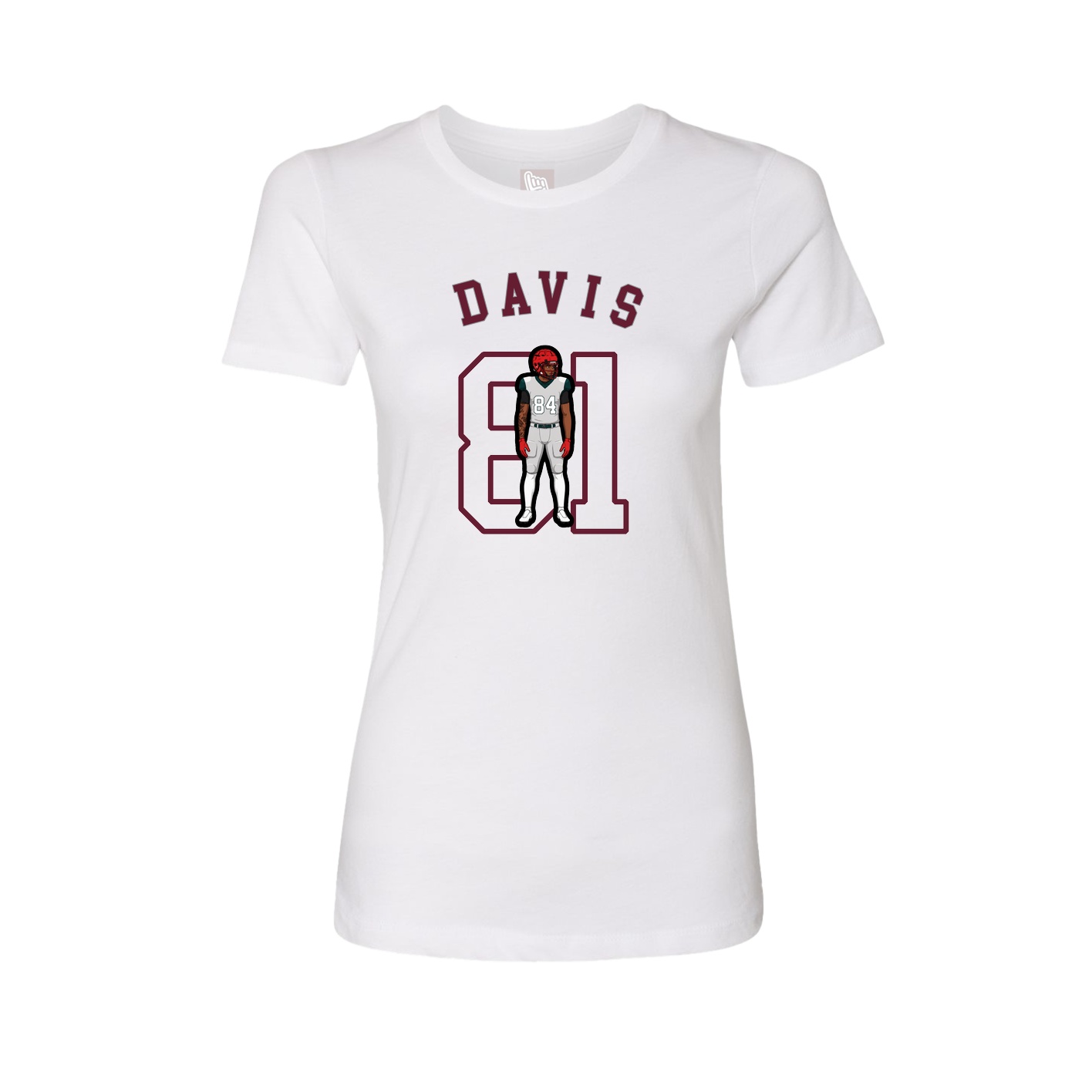 Fitted Women's Tee — Shirsey Arch in White