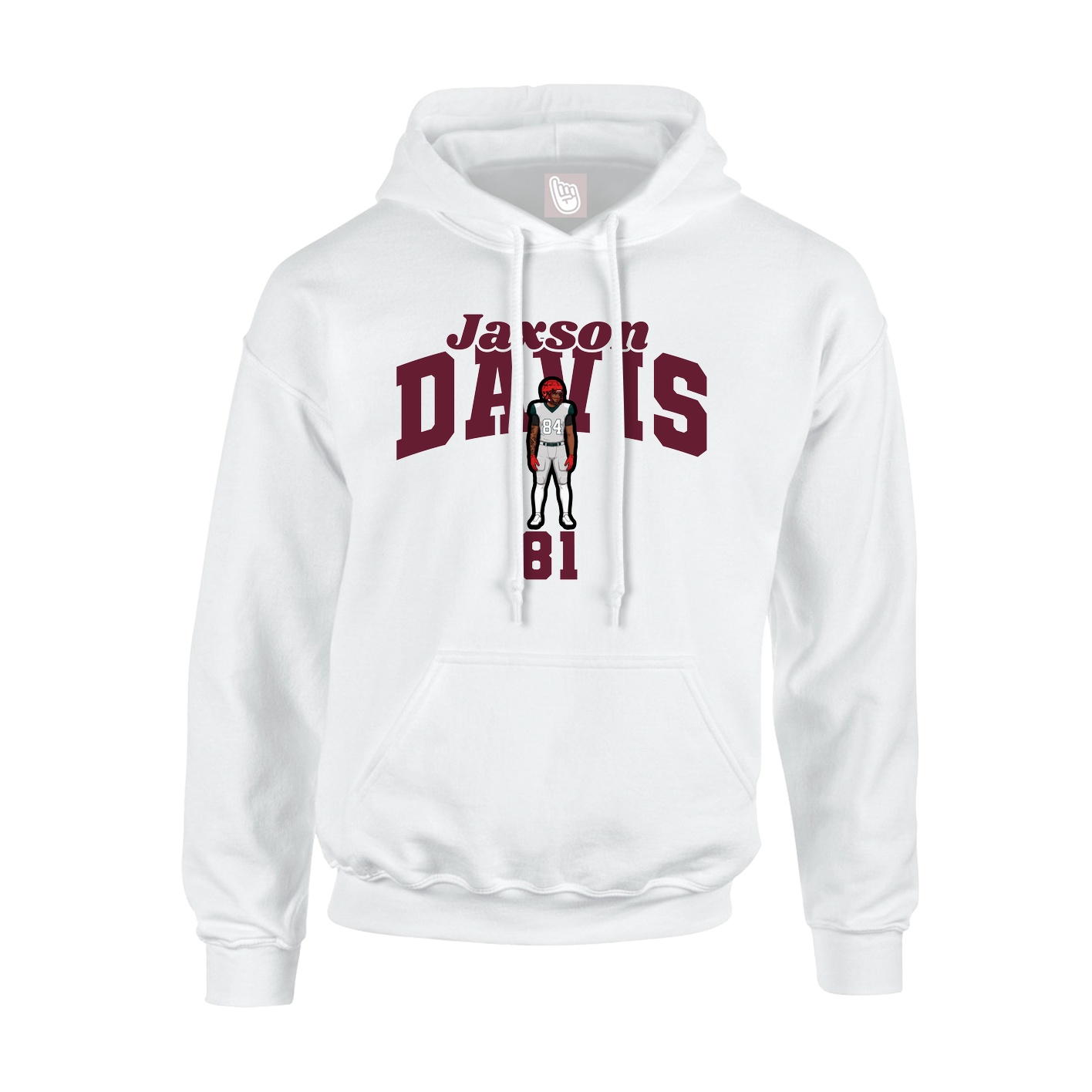 Youth Hoodie — Signature Arch in White