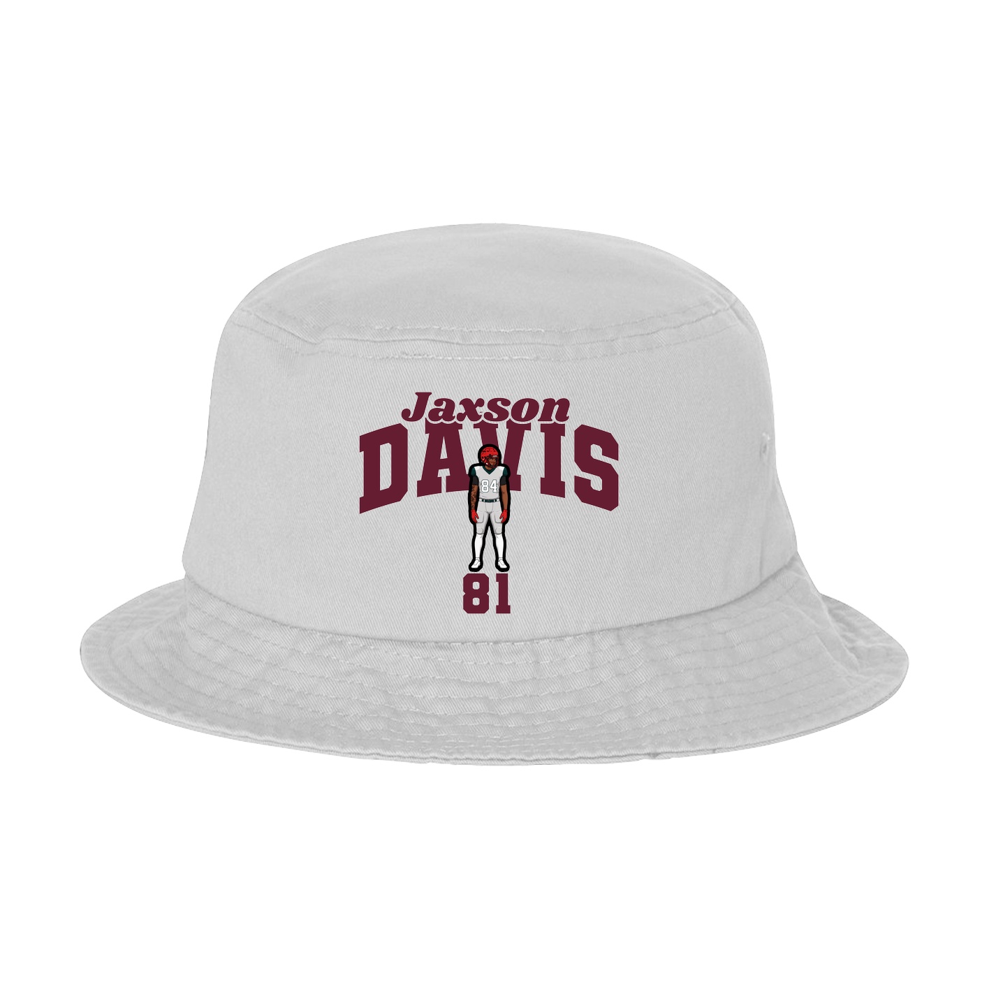 Bucket Cap — Signature Arch in White