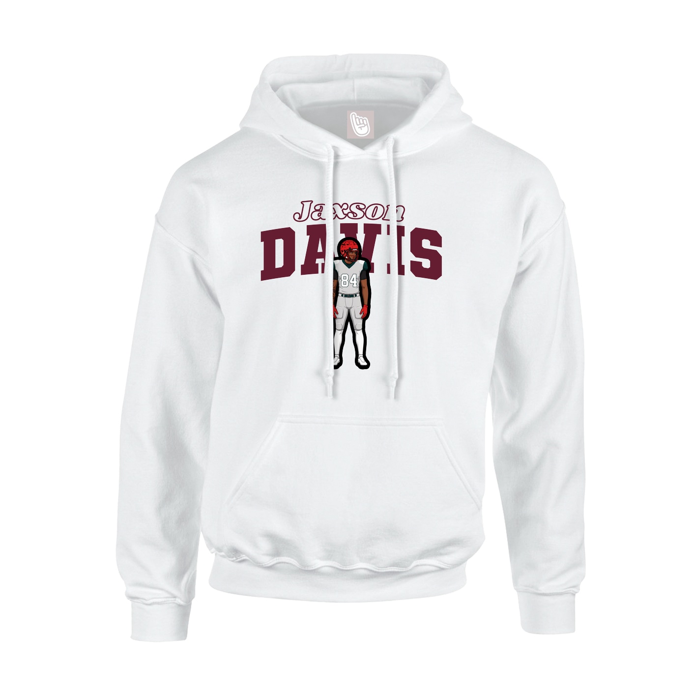 Hoodie — Name Arch in White