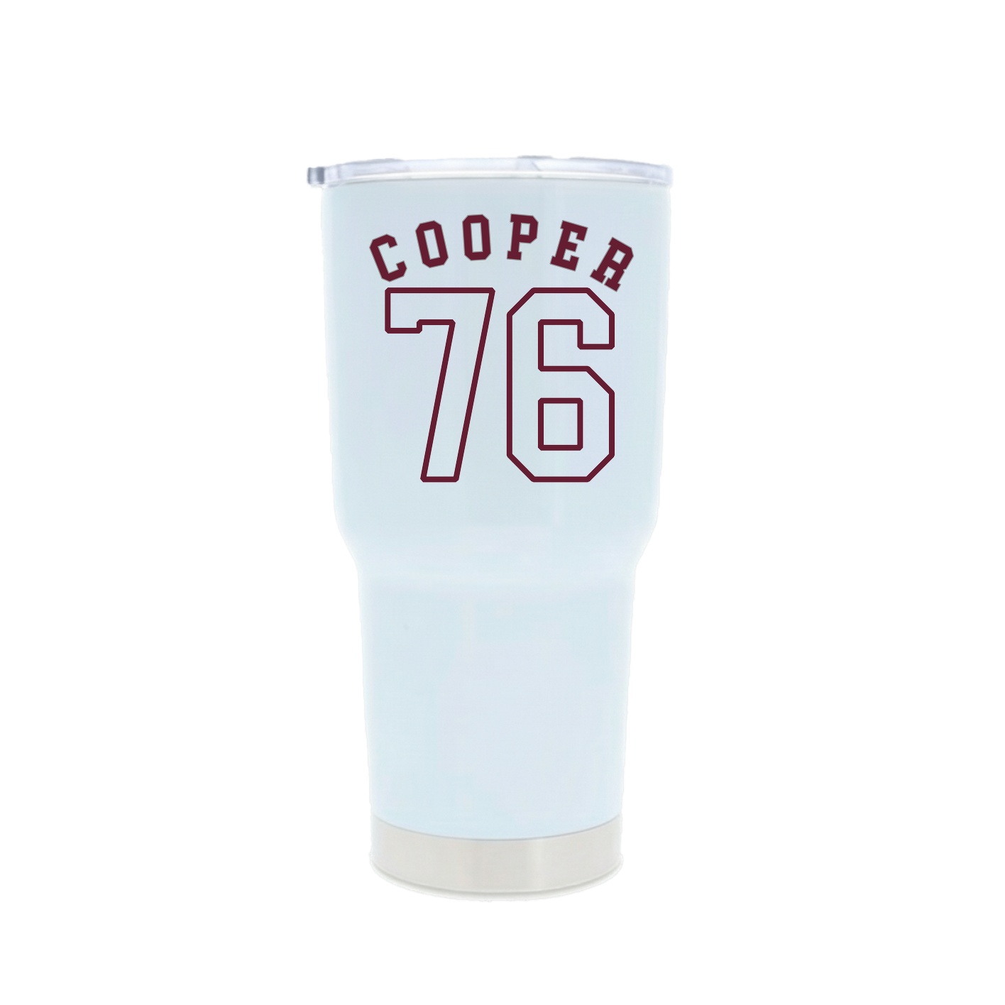 30oz Stainless Steel Tumbler — Shirsey Arch in White