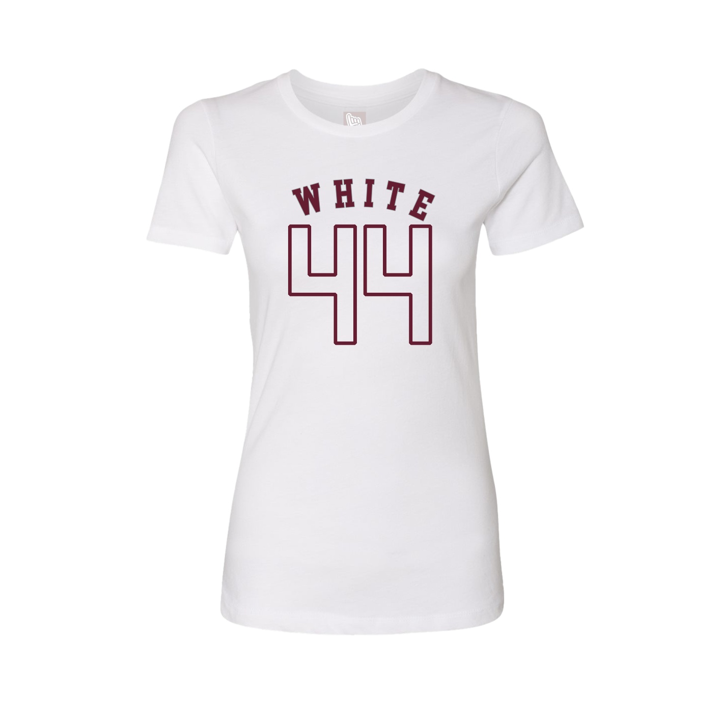 Fitted Women's Tee — Shirsey Arch in White