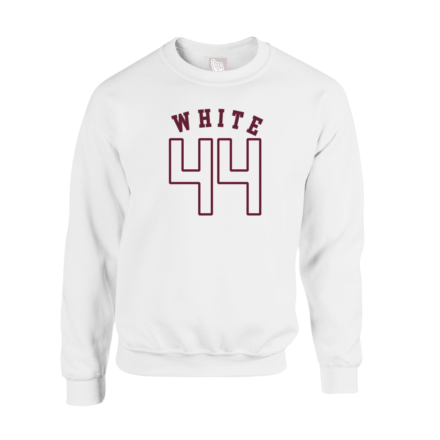 Fleece Crew — Shirsey Arch in White