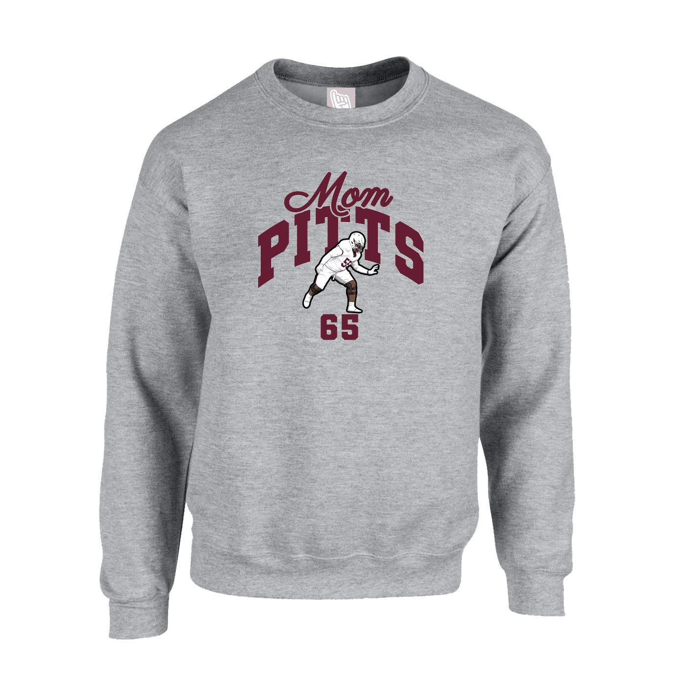 Fleece Crew — Mothers Day Arch in Grey