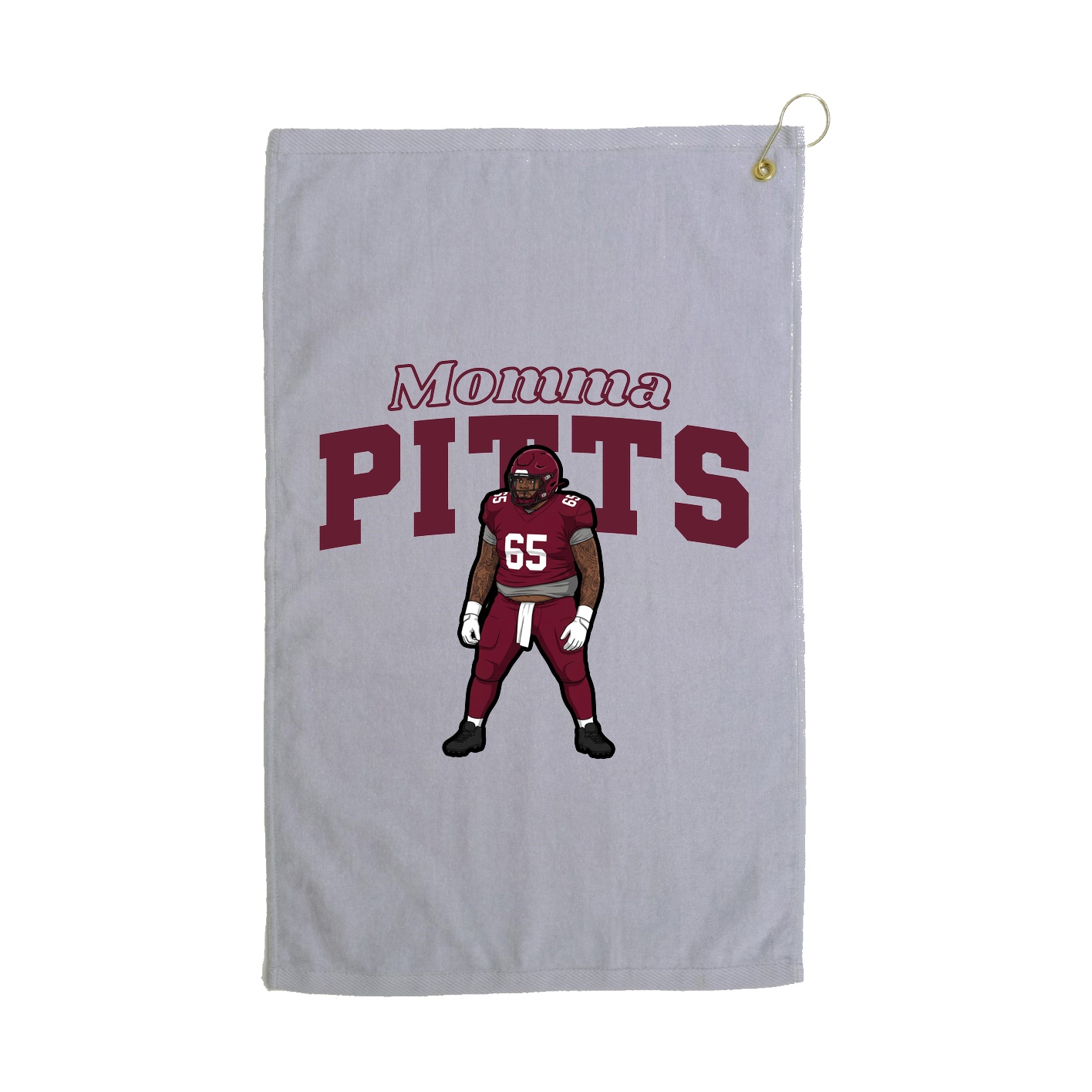Golf Towel — Mothers Day Block in Grey