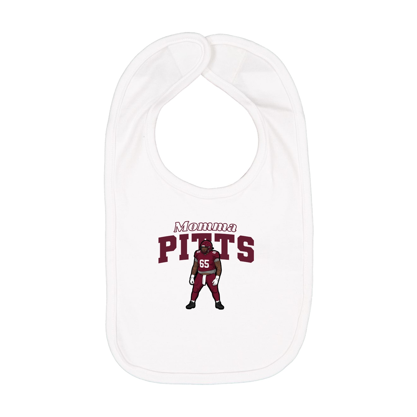 Infant Bib — Mothers Day Block in White