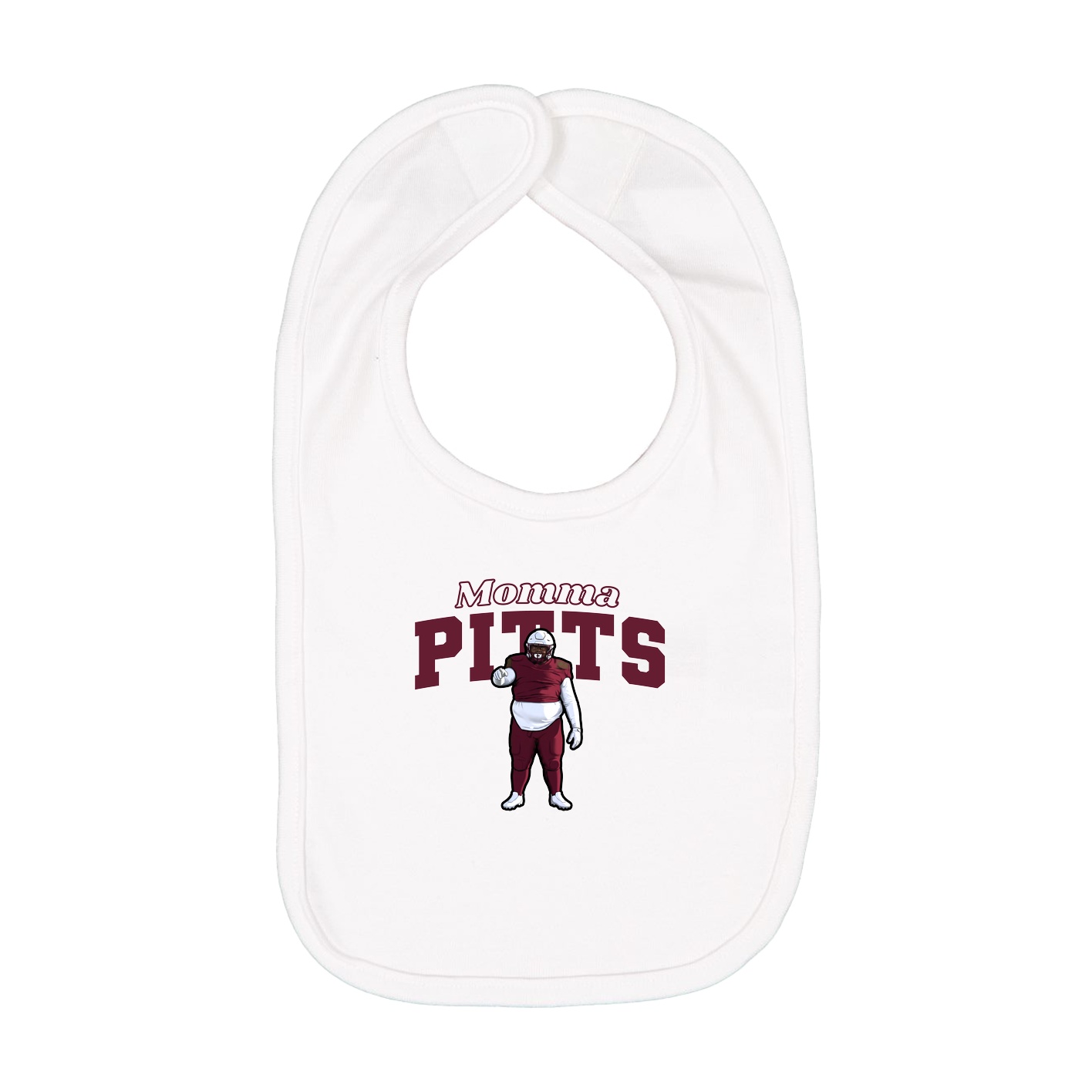 Infant Bib — Mothers Day Block in White