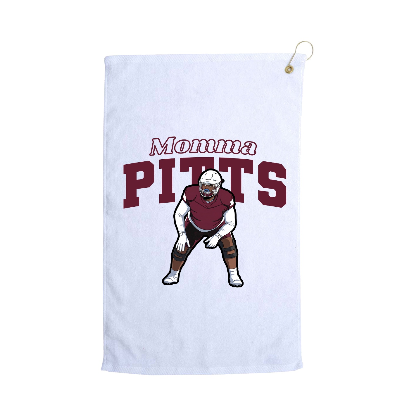 Golf Towel — Mothers Day Block in White