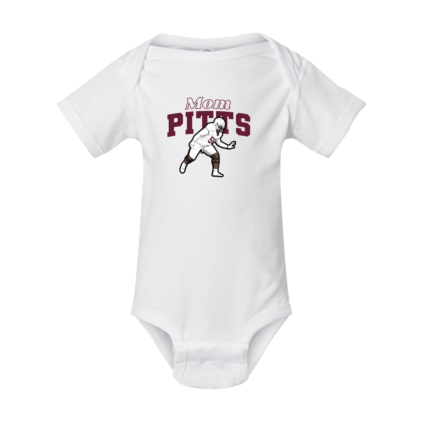 Baby Onesie — Mothers Day Block in White