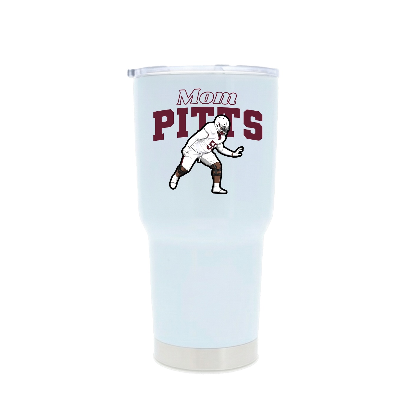 30oz Stainless Steel Tumbler — Mothers Day Block in White