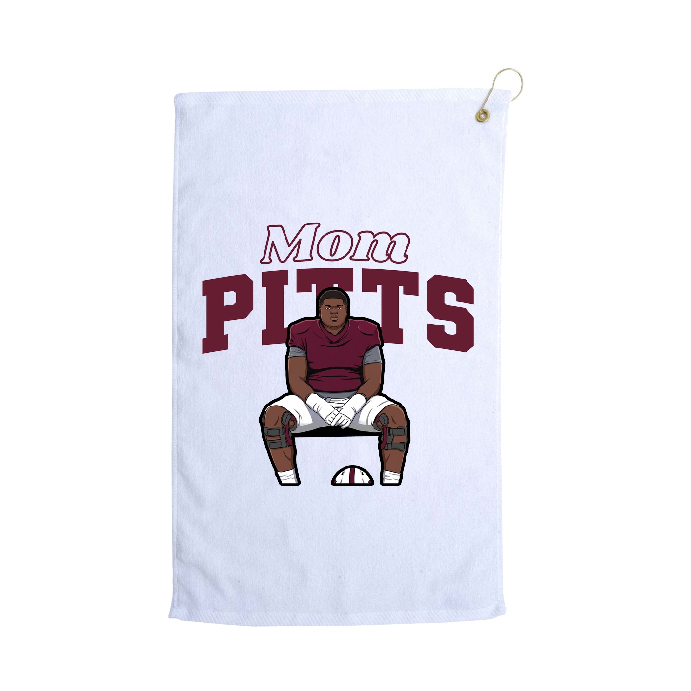 Golf Towel — Mothers Day Block in White