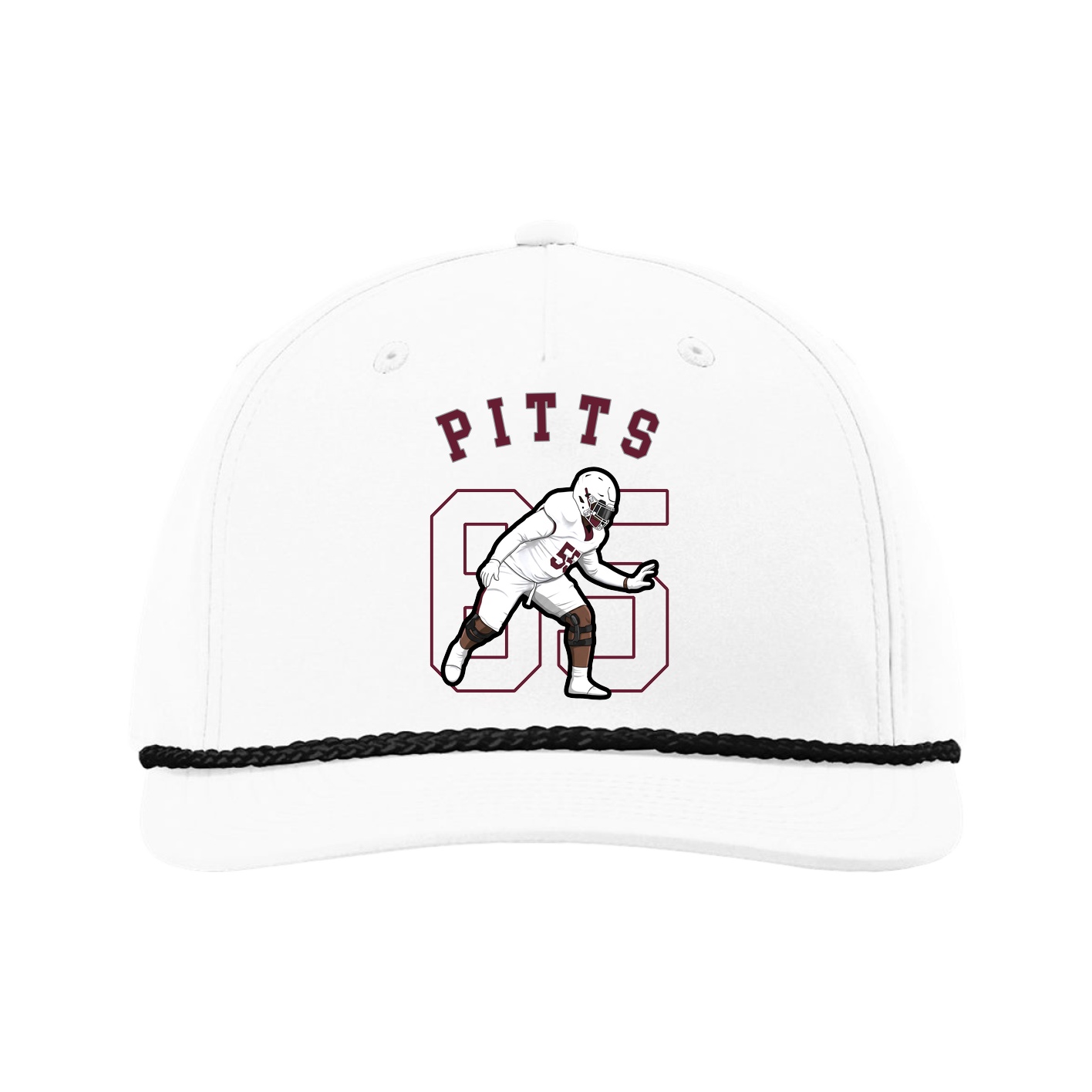 Five-Panel Classic Rope Cap — Shirsey Arch in White