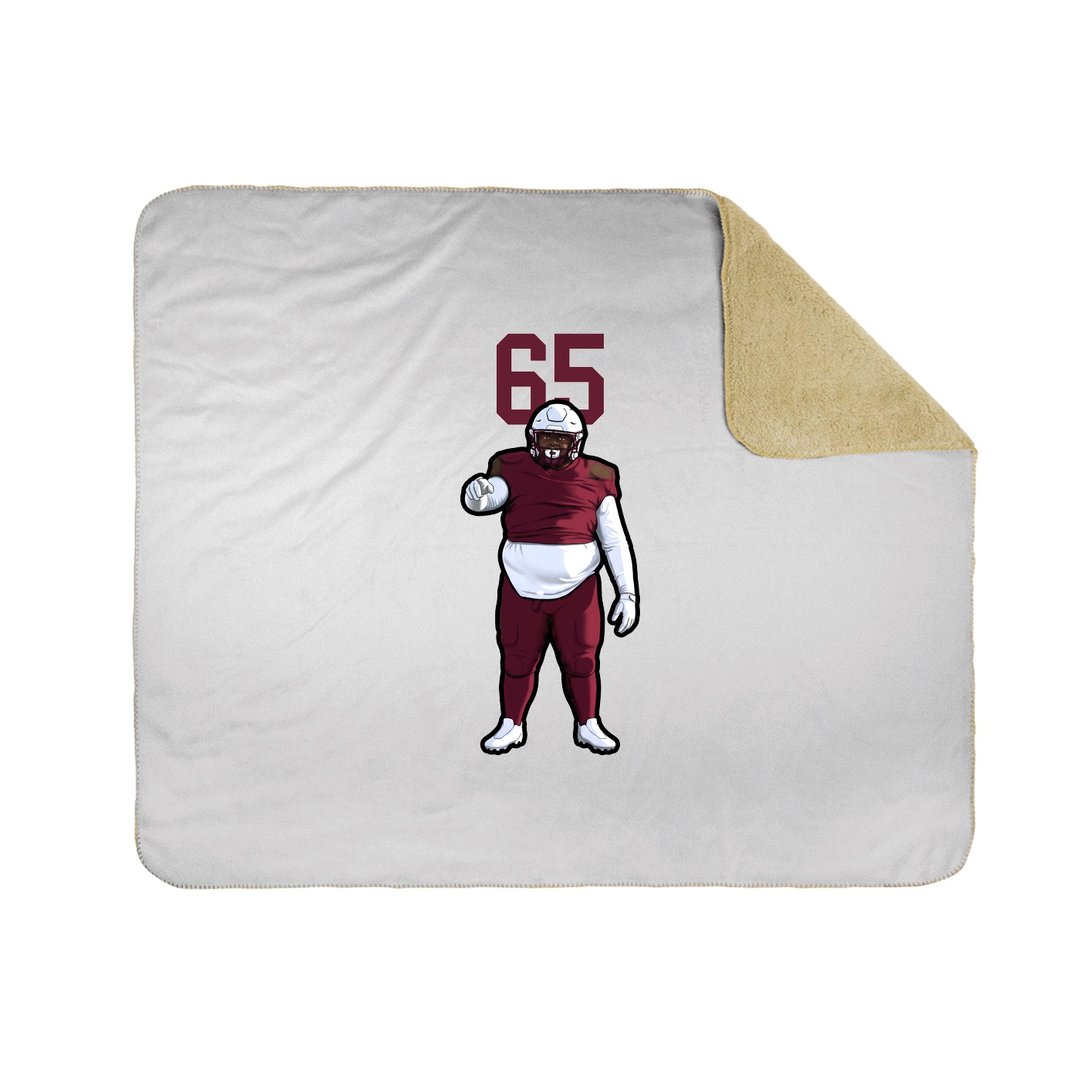 Throw Blanket — Number Top in White