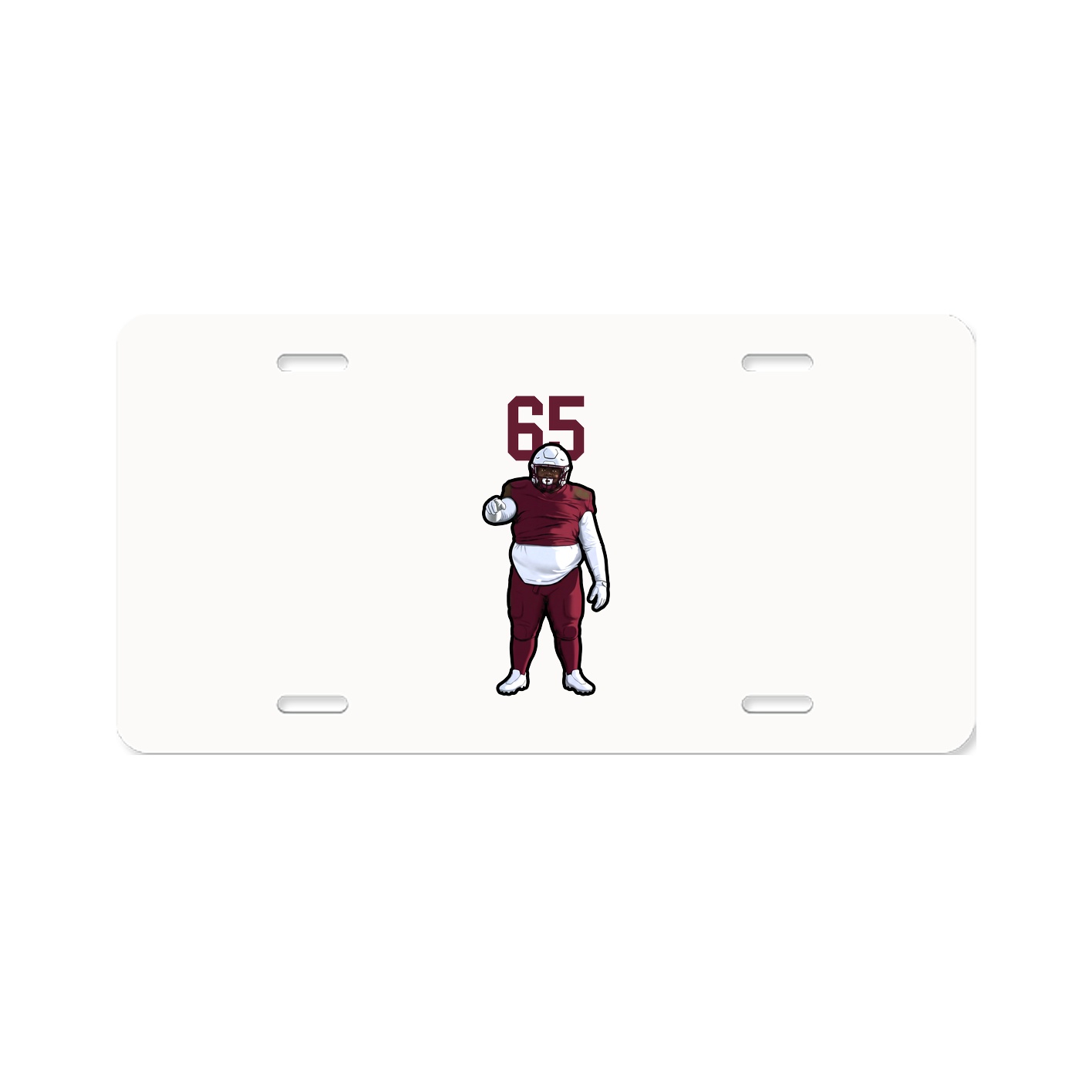 License Plate — Number Top in Classic