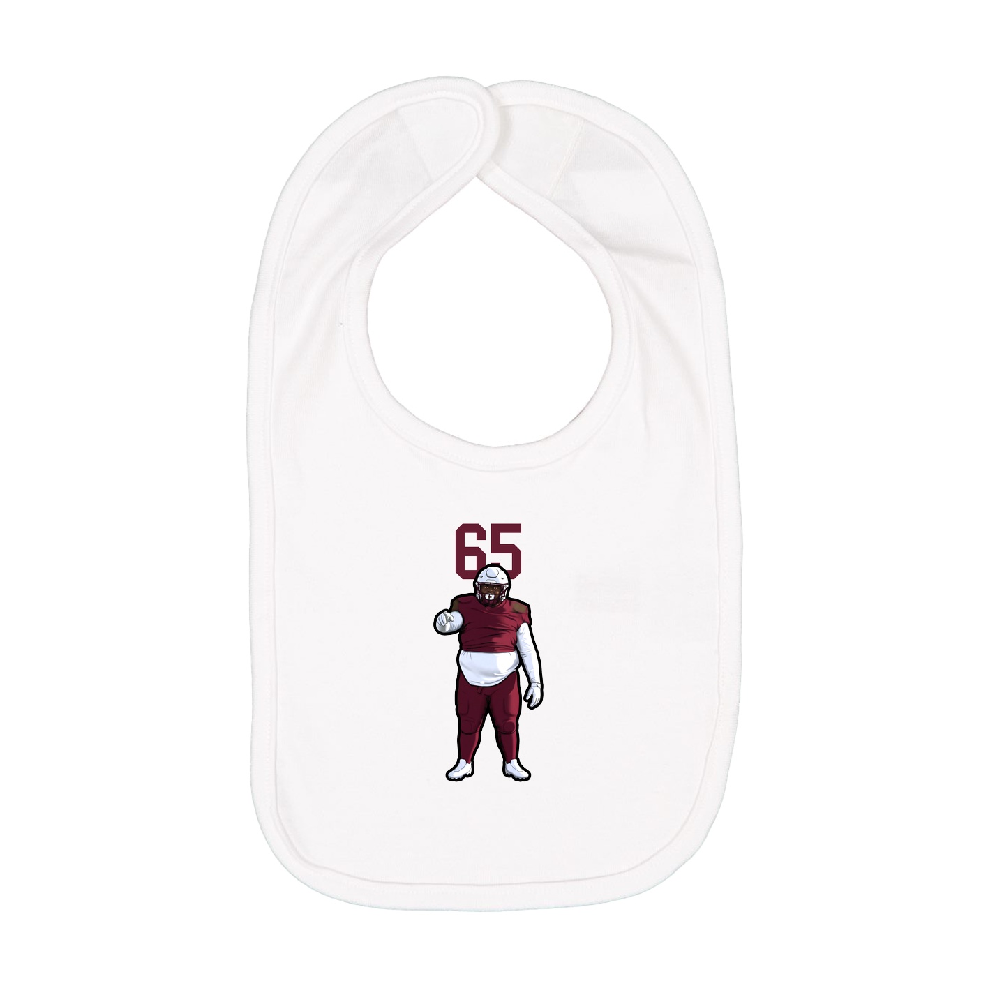 Infant Bib — Number Top in White