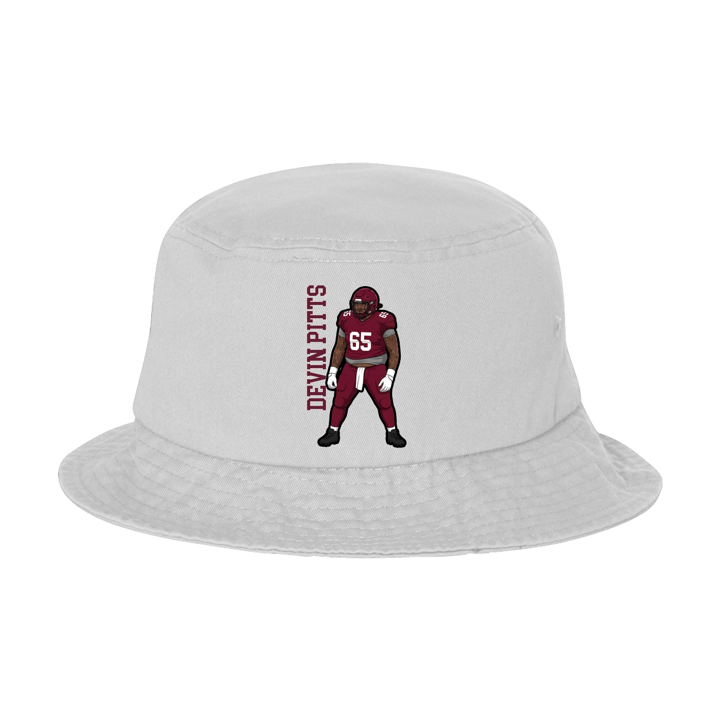Bucket Cap — Name Vertical in White