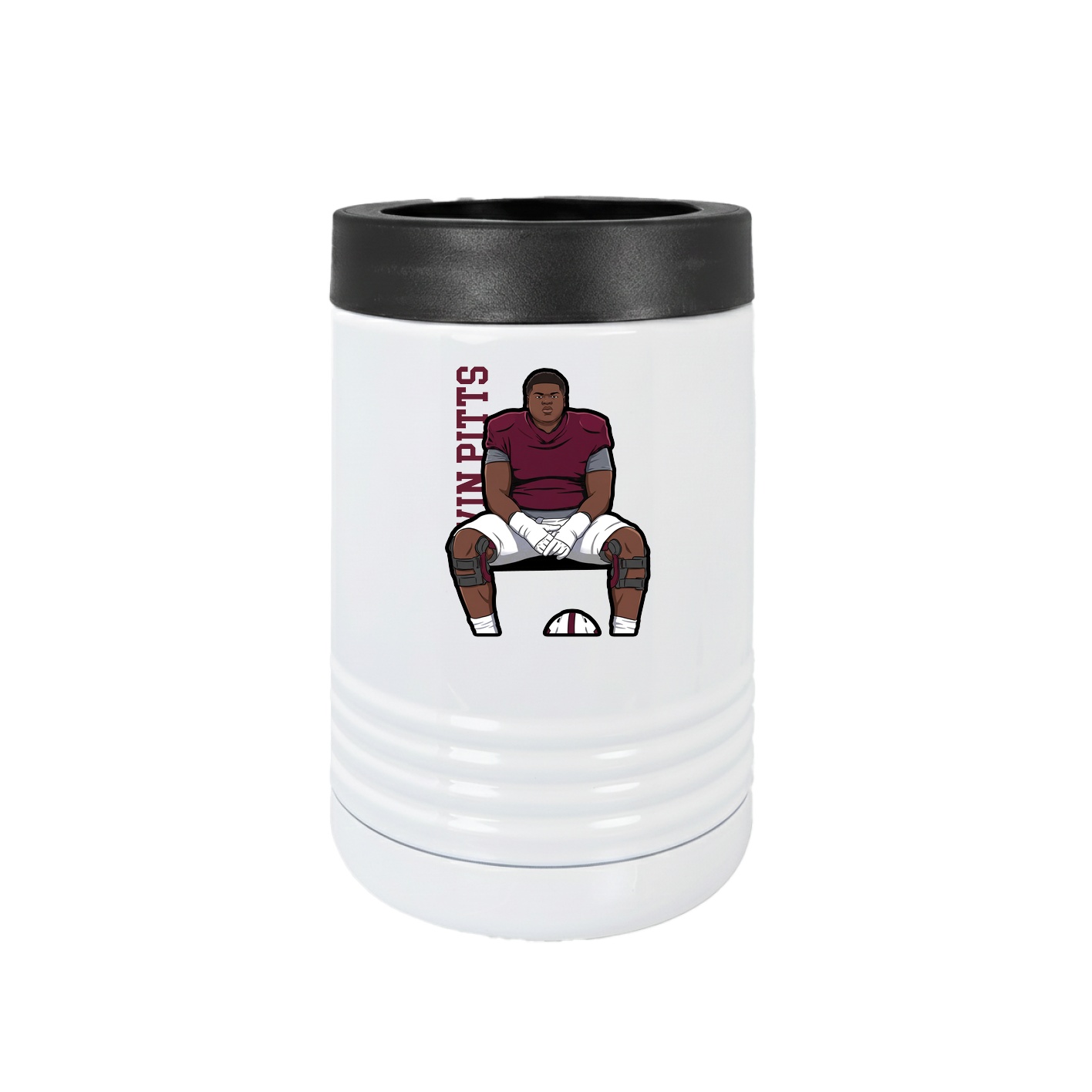 Beverage Holder — Name Vertical in White