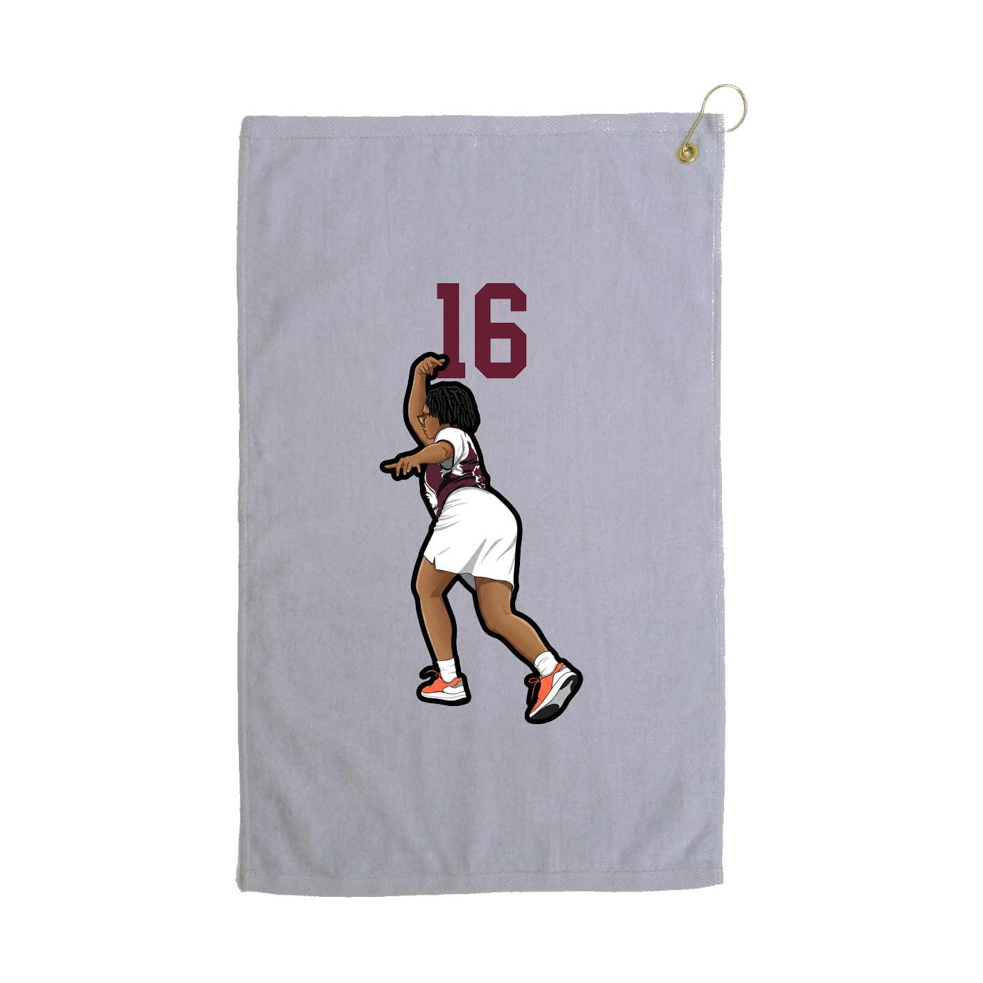 Golf Towel — Number Top in Grey
