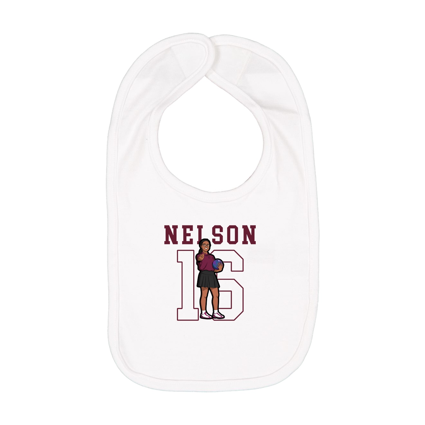 Infant Bib — Shirsey in White